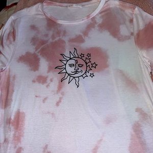 Tie-Dye Sun Snd Moon Short Sleeve T-Shirt